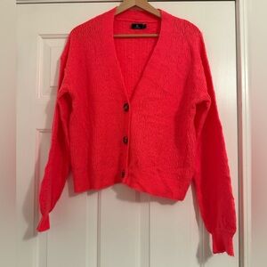 Volcom Bright Pink Women's Cardigan Sweater